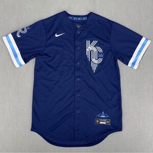 Nike Kansas City Royals Jersey Men’s M City Connect Button Front Team Navy Blue